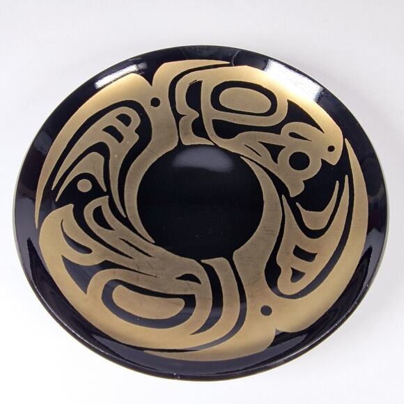 Dru Malone Alaskan Studio Art Glass Dish First Nations 2006 Native American Art - Picture 7 of 7